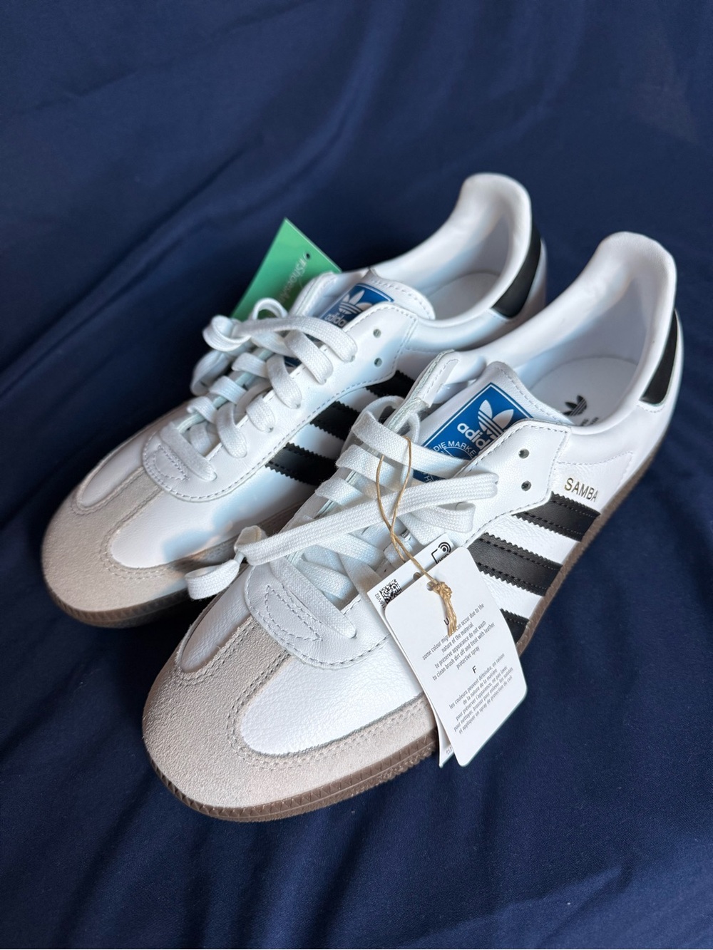 adidas Samba White with Black Stripes and Gum Outsole